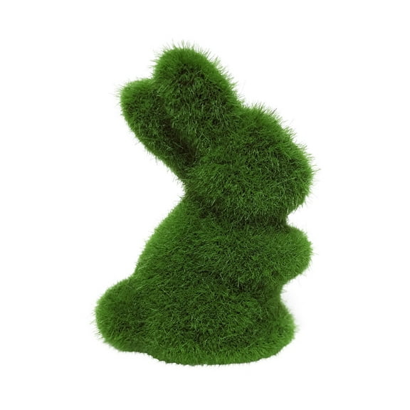 Diceymbol 2025 New Easter Moss Bunny Decor Flocked Rabbit Figurine Artificial Turf Grass Bunny Statue Easter Party Favor for Easter Home Garden Decorations Easter Decorations