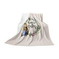Diceymbol 2025 New Easter Themed Flannel Sofa Blanket Cute Bunny and