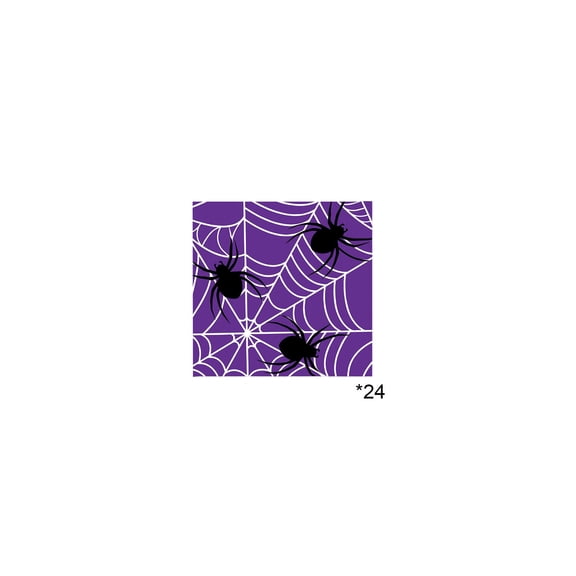 Diceymbol 24Pcs Halloween Disposable Paper Napkins with Classic Spider Web Sturdy for Yard Party Table Decorations 9 Inch