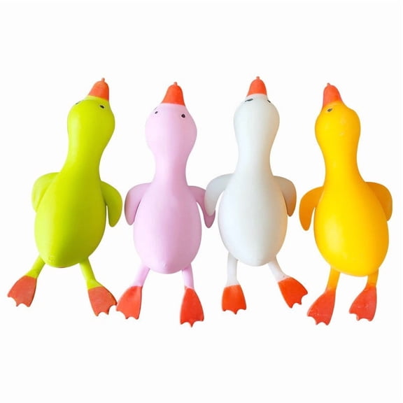 Diceymbol 4 Colors Random Duck Slow Rising Squishy Cute Lying Cartoon Animal Stress Squishy for Office Desk Home Desktop Daily Relaxation 6 In