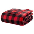 thumbnail image 1 of Diceymbol 78.74x59.05 Inch Christmas Buffalo Plaid Twin Blanket for Couch Bed Flannel Fleece Christmas Red Black Checker Plaid Pattern Decorative Twin Blanket Super Soft Lightweight Fuzzy Blanket, 1 of 1