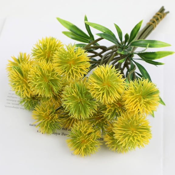 Diceymbol Artificial Dandelions Set of 5 Realistic Fake Flowers for Wedding Ceremony Floor Arrangements and Home Decor Displays