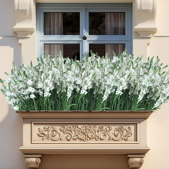 Diceymbol Artificial Simulation Plants With 9 Lavenders – 16.54 in, Realistic Spring Grass, Table Centerpiece for Wedding or Home, Multiple Colors