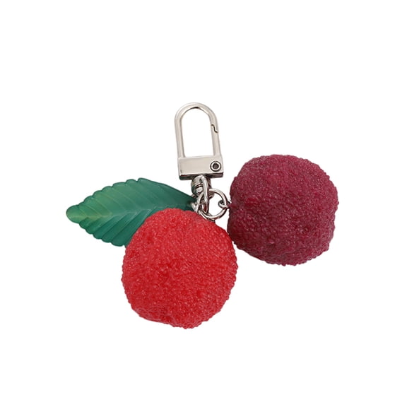 Diceymbol Bayberry Themed Keychain Playful Fruit Design Key Ring for Backpack Accessories, Gift Giving for Friends, Classmates, and Loved Ones