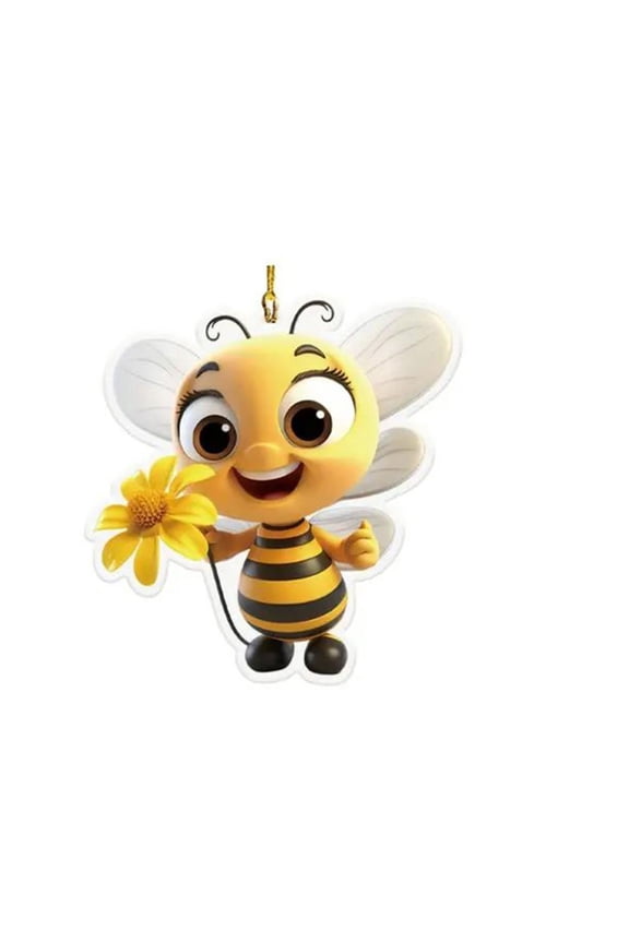 Bee Keychain Key Chains for Car Keys Car Decorations Bee Decorations Metal Bee Pendant Bee Party Supplies Bag Hanging Decoration Party Favors Key Decoration Gifts Christmas Decorations