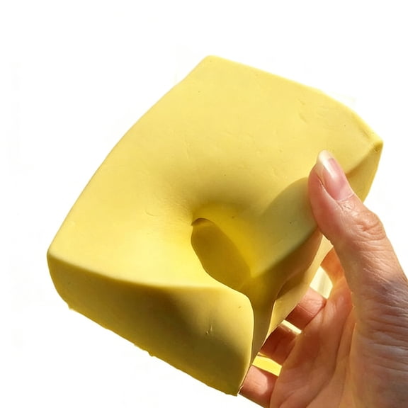 Diceymbol Butter Slow Rising Squishy Smooth Solid Dairy Block Stress Squishy for Office Desk Home Desktop Daily Relaxation 4 In