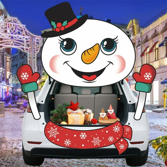 Diceymbol Christmas Car Trunk Sticker Holiday Vehicle Decoration with Weatherproof Adhesive for Auto exterior, Garage Doors and Party Wall Decorations