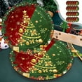 thumbnail image 1 of Diceymbol Christmas Disposable Tableware Set, Red Green Gold Theme, 20-Piece, 7 & 9 Inch, 1 of 7