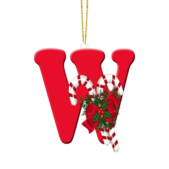 Diceymbol Christmas Initial Ornament Acrylic Monogram Hanging Decor 2.5 Inch for Tree