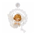 thumbnail image 1 of Diceymbol Christmas Suction Cup Window Light Light-Up Festive Window Scene Flat Plastic Christmas Decoration with Warm LED Lights, 7.09 in Angel, 1 of 5