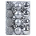 thumbnail image 1 of Diceymbol Christmas Tree Ornaments 24-Piece Set 1.57 Inch Plastic Glitter Balls, 1 of 6