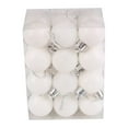 thumbnail image 1 of Diceymbol Christmas Tree Ornaments 24-Piece Set 1.57 Inch Plastic Glitter Balls, 1 of 6