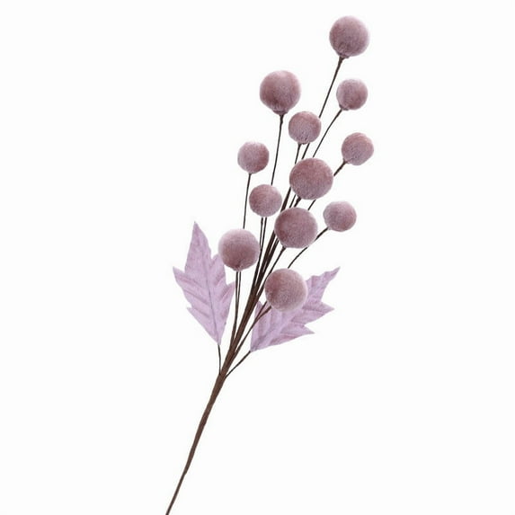 Diceymbol Christmas Velvet Bagged Ball Decorations with Branches, 6-Pack, 3.5-Inch