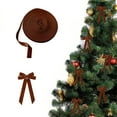 thumbnail image 1 of Diceymbol Christmas Velvet Ribbon 393.7 Inch, Coffee Flock Material for Gift Wrapping, 1 of 6