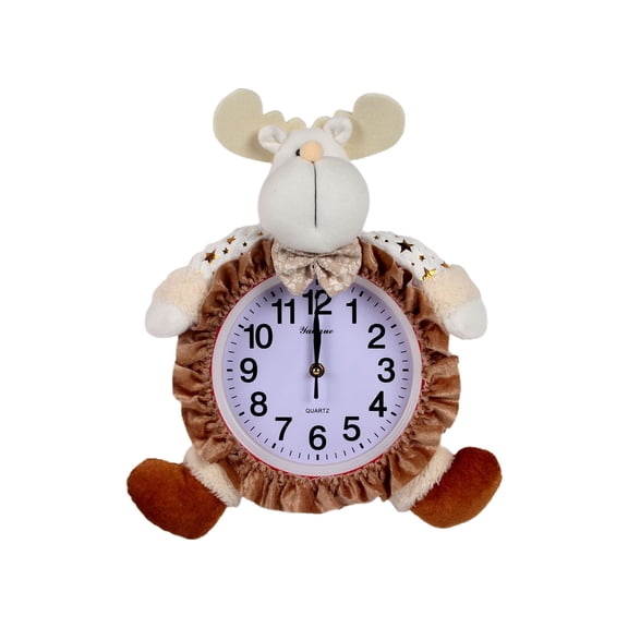 Diceymbol Christmas Wall Clock Xmas Silent Non-Ticking Round Clocks Analog for New Year Living Room Kitchen Bedroom Bathroom Office Home School Decor Christmas Home Decorations