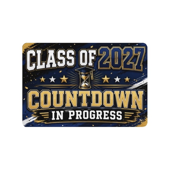 Diceymbol Class of 2027 Graduation Sign, Senior Year Loading Iron Sign for Graduation Party, Wall, Door and Photo Booth Decor, 11.81 x 7.87 Inch