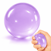Diceymbol Coconut Oil Squishy Ball Slow Rising Transparent Purple Stress Squishy for Office Desk Home Daily Use 3 In