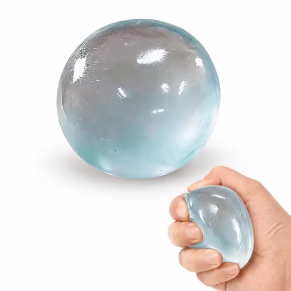 Diceymbol Coconut Oil Stress Relief Ball Slow Rising Squishy Squeeze Ball Blue Hand Fidget for Office Desk Home Travel 2.36 Inch