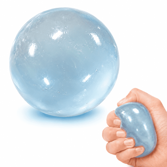 Diceymbol Coconut Oil Stress Relief Ball Slow Rising Squishy Squeeze Ball Blue Hand Fidget for Office Desk Home Travel 2.36 Inch