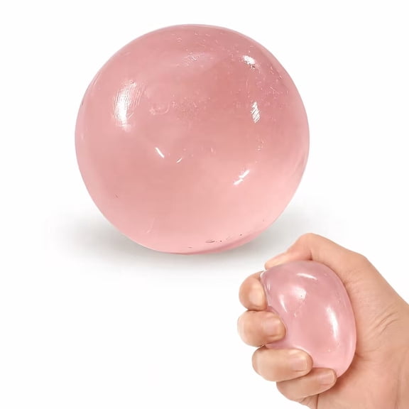 Diceymbol Coconut Oil Stress Relief Ball Slow Rising Squishy Squeeze Ball Pink Hand Fidget for Office Desk Home Travel 2.36 Inch