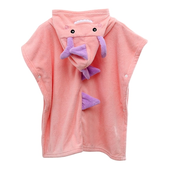 Diceymbol Cute Dinosaur Hooded Beach Poncho Microfiber Quick Dry Soft Bath Wrap Large Soft Towels For Summer Beach Pool Bath Swimming Travel 29.5X59.05 Inches