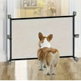 thumbnail image 1 of Diceymbol Extra Wide Retractable Pet Gate 71" Adjustable Mesh Barrier with Hooks for Doorways/Stairs, Lightweight Foldable Design for Cats & Small Dogs, 1 of 6