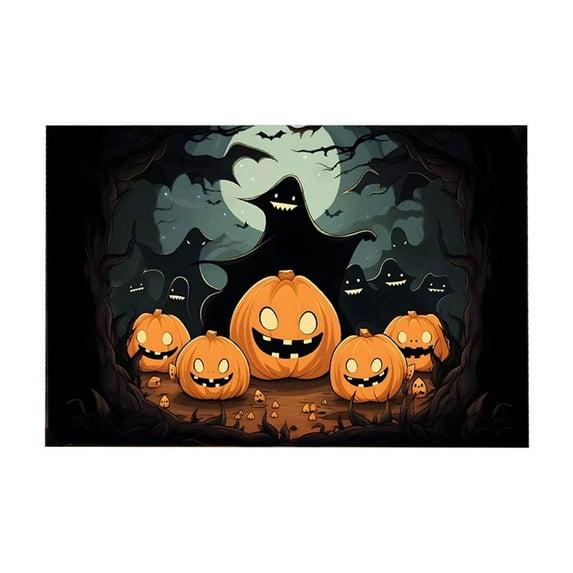 Diceymbol Fall Pumpkin Doormat Halloween Thanksgiving Non-Slip Entryway Rug, Soft Decorative Floor Mat for Bathroom Kitchen Porch, 15.75x23.62in, Machine Washable