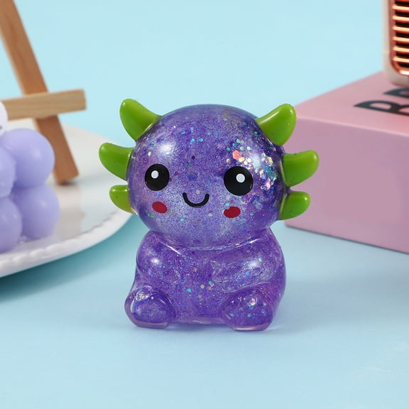 Diceymbol Glitter Dinosaur Slow Rebound Stress Relief Squeeze Block, Dreamy Glitter Texture Calming Comfort, Portable Stress Relief for Work Breaks, Commutes & Quiet Home Moments, 2.36 Inch