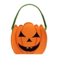 thumbnail image 1 of Diceymbol Halloween Candy Bag 11.8" Cloth Trick-or-Treat Pouch with Comfort Handle, Reusable Spooky Themed Goodie Bag for Kids, 1 of 6