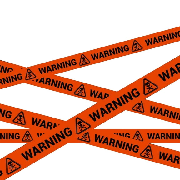 Diceymbol Halloween Caution Tape with Bloody Handprints 19.69ft Do Not Enter Warning Barrier Tape, Tear-Resistant Plastic for Horror Party Decor, Indoor/Outdoor Safety Ribbon
