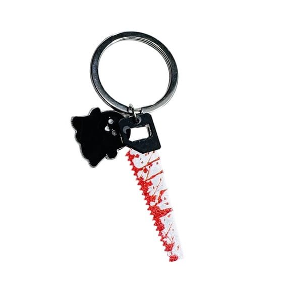 Diceymbol Halloween Ghost Knife Keychain 2 Inch Novelty Bag Charm for Backpack Keys Party Favor Decor