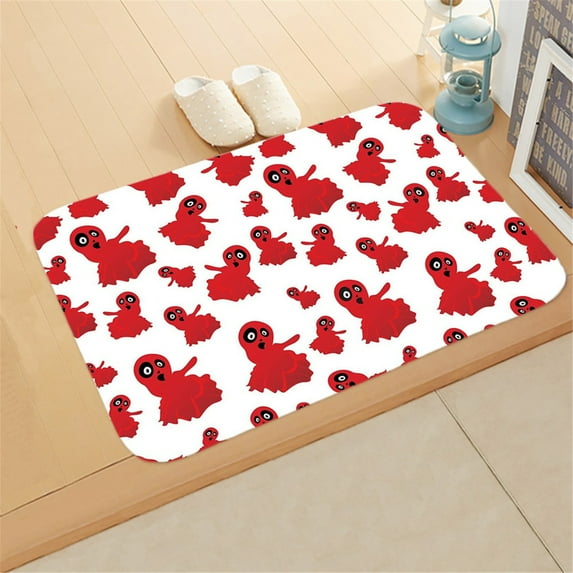 Diceymbol Halloween Kitchen Rug Mat Set Non Slip Decorative Spooky Castle Dark Soft Floor Mat for Kitchen Bedroom Indoor Halloween Home Decor Kitchen Mats Bat Pattern Floor Mat