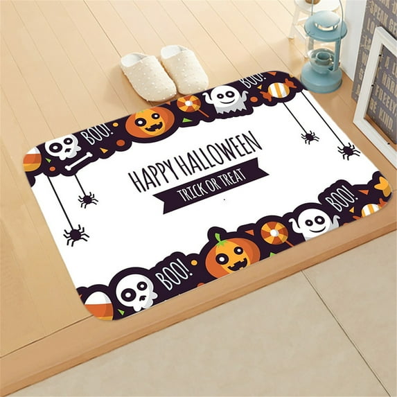 Diceymbol Halloween Kitchen Rug Mat Set Non Slip Decorative Spooky Castle Dark Soft Floor Mat for Kitchen Bedroom Indoor Halloween Home Decor Kitchen Mats Bat Pattern Floor Mat