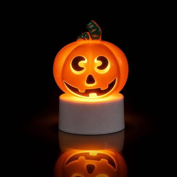 Diceymbol Halloween Mini Jack-O'-Lantern LED Light Spooky Decor for Table Patio Yard Home Halloween Decorations 2.4 Inch