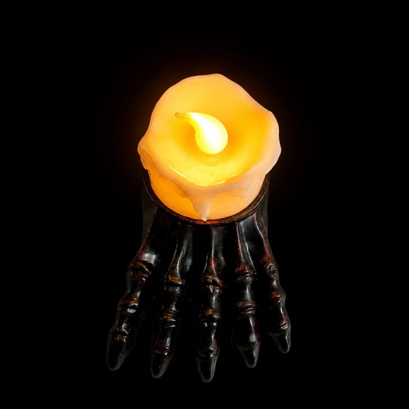 Diceymbol Halloween Skeleton Hand Candle Holder Spooky Gothic Decor for Table Patio Yard Home Halloween Decorations 4 Inch