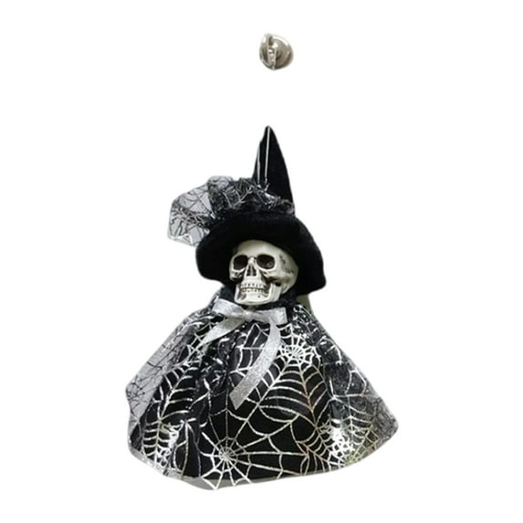 Diceymbol Halloween Skeleton Witch Pendant Swinging Witch Skull Decor Spooky Manor Party Hanging Ornament 3D Witchcraft Outdoor & Indoor Decoration