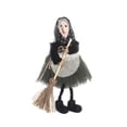 thumbnail image 1 of Diceymbol Halloween Standing Fabric Witch Doll Spooky Decor for Patio Yard Home Halloween Home Decorations 7 Inch, 1 of 8