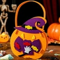 thumbnail image 1 of Diceymbol Halloween Treat Bag Soft Fabric Gift 6.69x5.51 Inch, 1 of 7