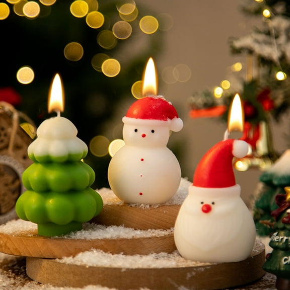 Diceymbol Handmade Santa Claus Candle Soy Wax Scented Holiday Decor 7.09 Inch Figure