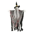 thumbnail image 1 of Diceymbol Hanging Skeleton Witch Decor 37" Tall Poseable Halloween Prop with Movable Jaw & Bendable Arms for Spooky Manor & Photo Backdrops, 1 of 5