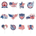 thumbnail image 1 of Diceymbol Independence Day Cake Topper Set 12-Pack Patriotic Flag Decorations for Cupcakes & Desserts Includes Paper Sticks & Adhesive, 1 of 8