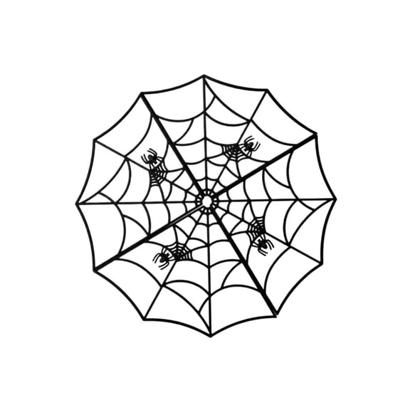 Diceymbol Large Metal Spider Web Gothic Wall Hanging Foldable Storage for Patio Covered Outdoor Halloween Decorations 24 Inch