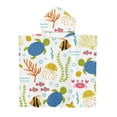 thumbnail image 1 of Diceymbol Marine Life Hooded Bath Towel, Microfiber Super Soft Cute Sea Turtle Towel, Quick Dry Beach Towel For Pool Bath Travel 23.62x23.62 Inch, 1 of 6