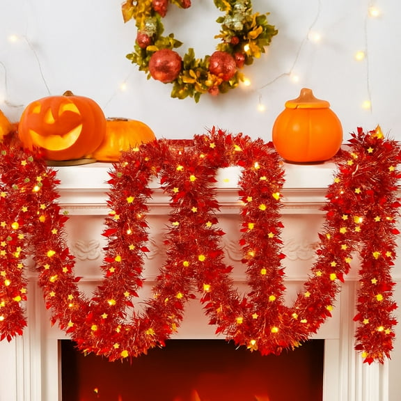 Diceymbol Metallic Glitter Christmas Garland Rattan Twist Decor 78.7 Inch