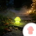 thumbnail image 1 of Diceymbol Mini Glow in The Dark Mushroom Figurines 3 Pcs Flocked Resin Fairy Garden Decor 1 Inch, 1 of 7