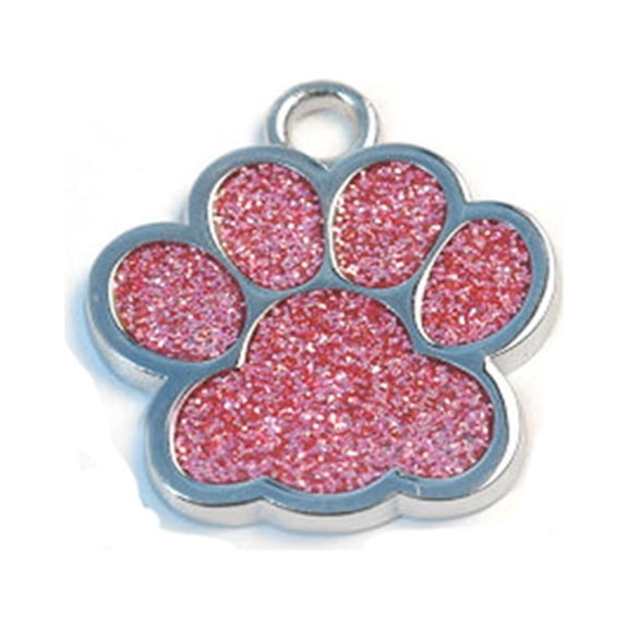 Diceymbol Mini Paw Pet ID Tag 1.06 Inch Custom Engraved Metal Dog & Cat Name Tag, Cute Jewelry-Style Safety Necklace for Collars