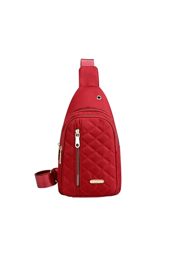 Christmas Fashionable Embroidery Crystal Shoulder Crossbody Bag Large Capacity Watertight Backpack With Data Hole 11.81x6.69x1.96in