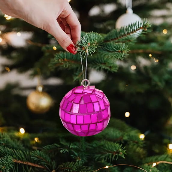 Diceymbol Mirror Christmas Ornament Balls 2-Inch Reflective Foam Spheres for Tree Wedding & Party Decor in 8 Colors Hanging Photo Prop