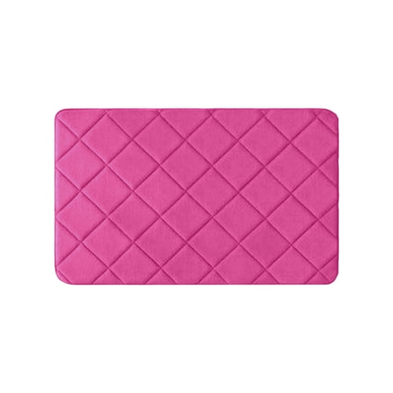 Diceymbol Pink Quilted Diamond Anti-Fatigue Floor Mat Non Slip Waterproof Rug for Kitchen Walkway Home Decor 31x20 Inch