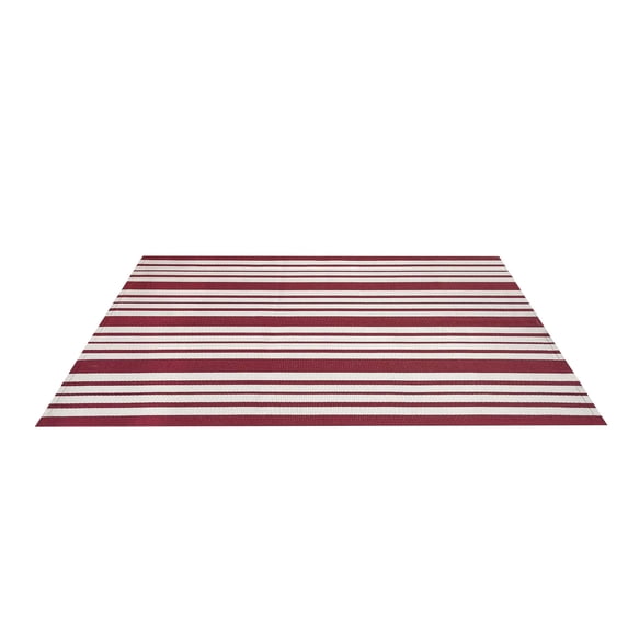 Diceymbol Pink White Striped Cotton Woven Rug Reversible Mat for Kitchen Entryway Patio Farmhouse Decor 32x20 Inch